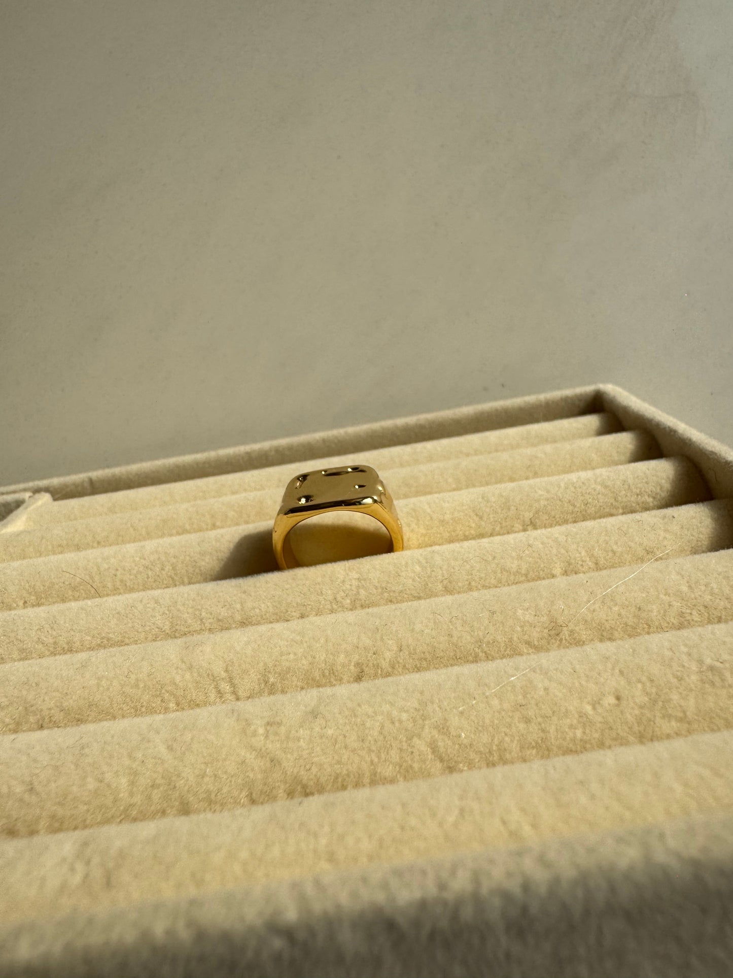 Textured Rectangular Plate Ring