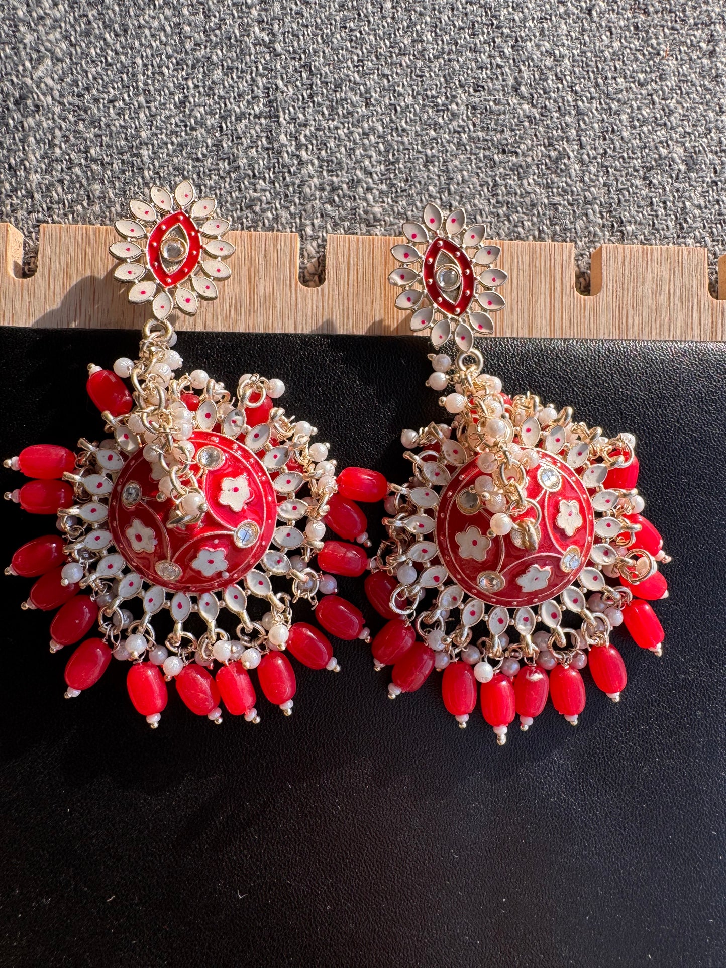 The Rati Ruby Minakari Drape Jhumkas
