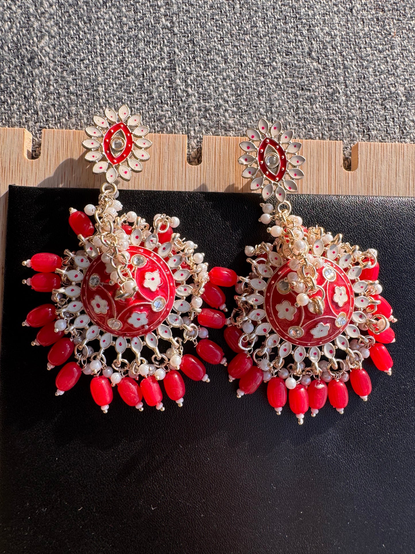 The Rati Ruby Minakari Drape Jhumkas