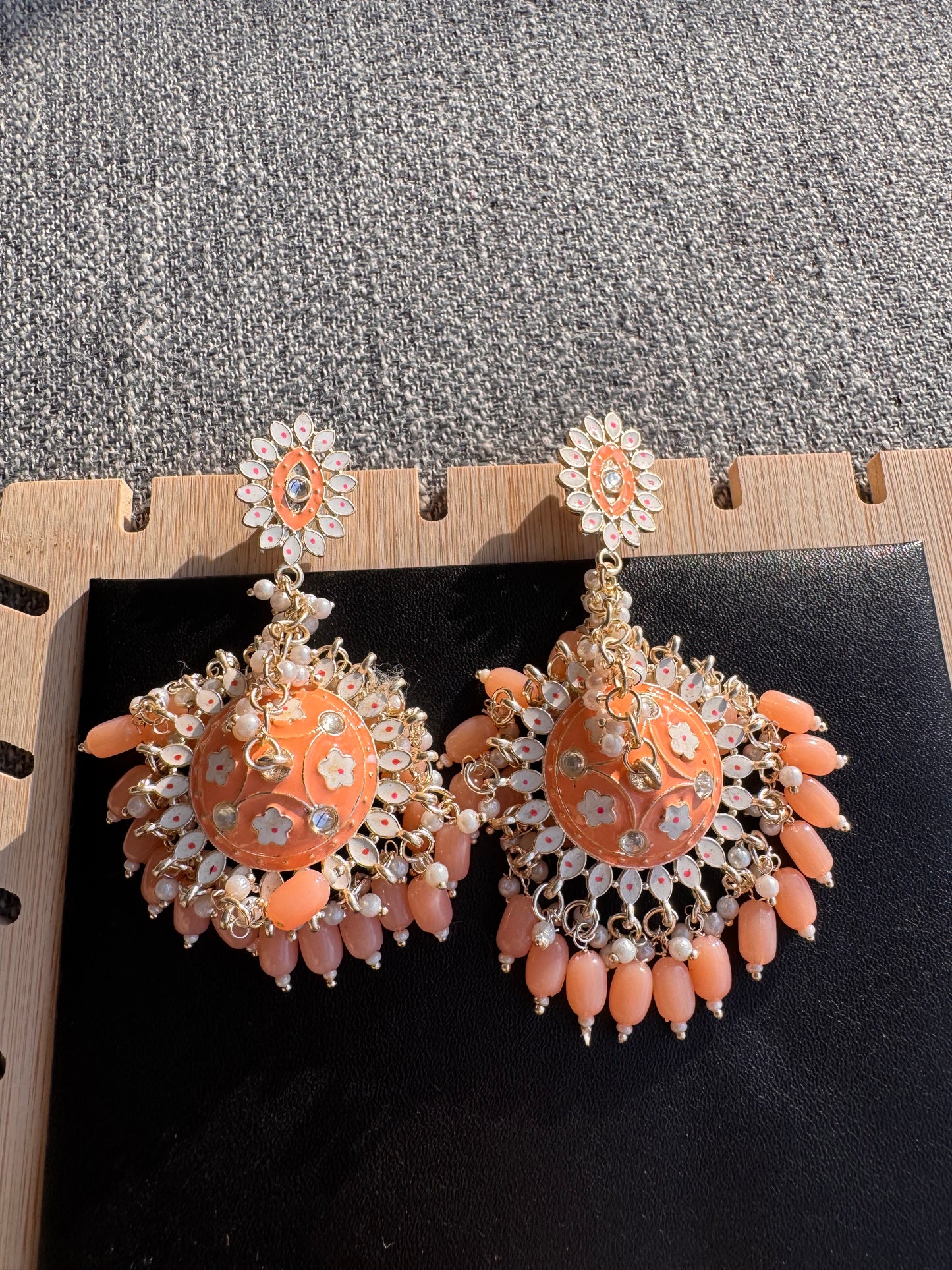The Sunset Crush Minakari Drape Jhumkas