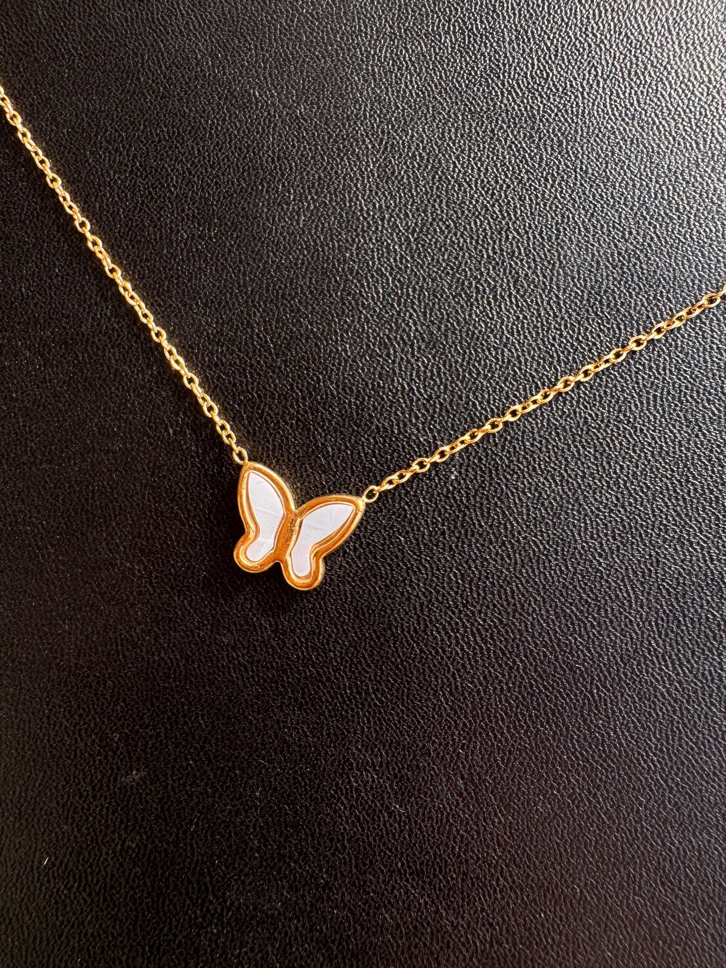 Minimal Butterfly Charm Necklace