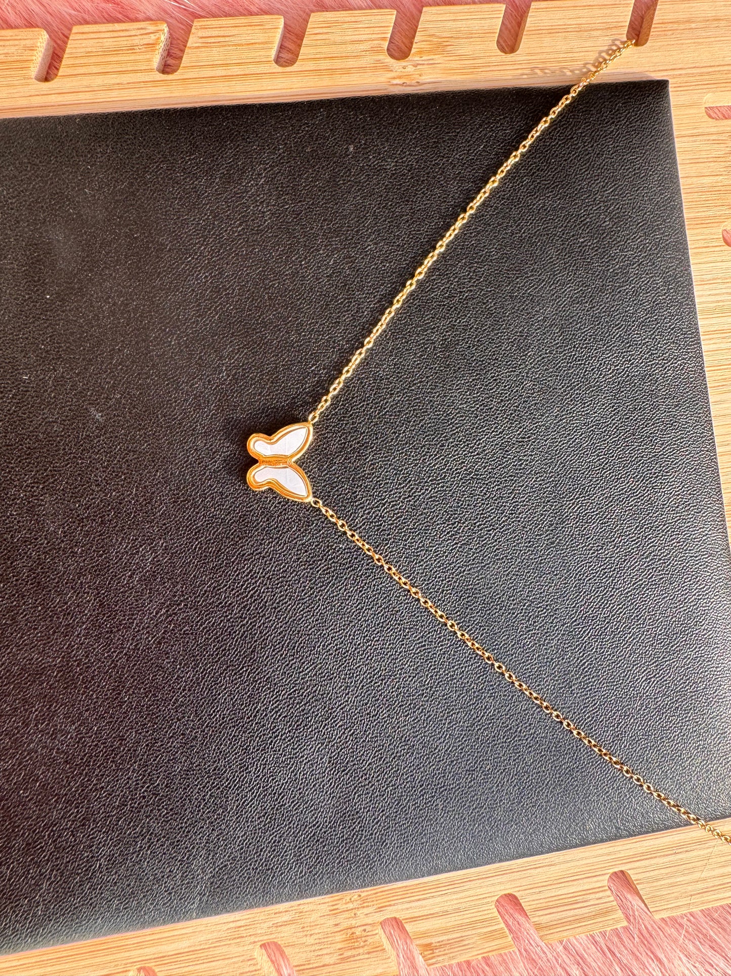 Minimal Butterfly Charm Necklace