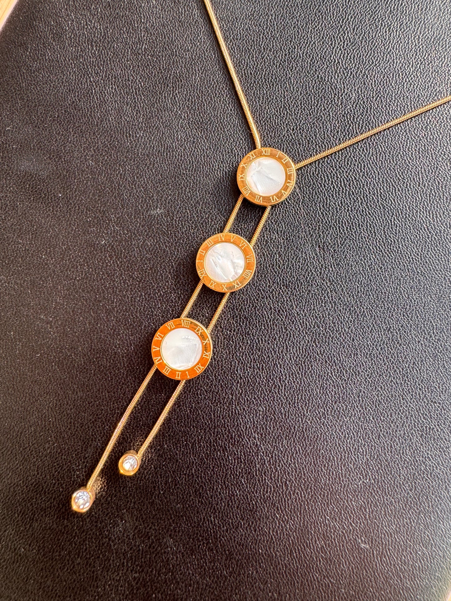 Celeste Roman Drop Necklace