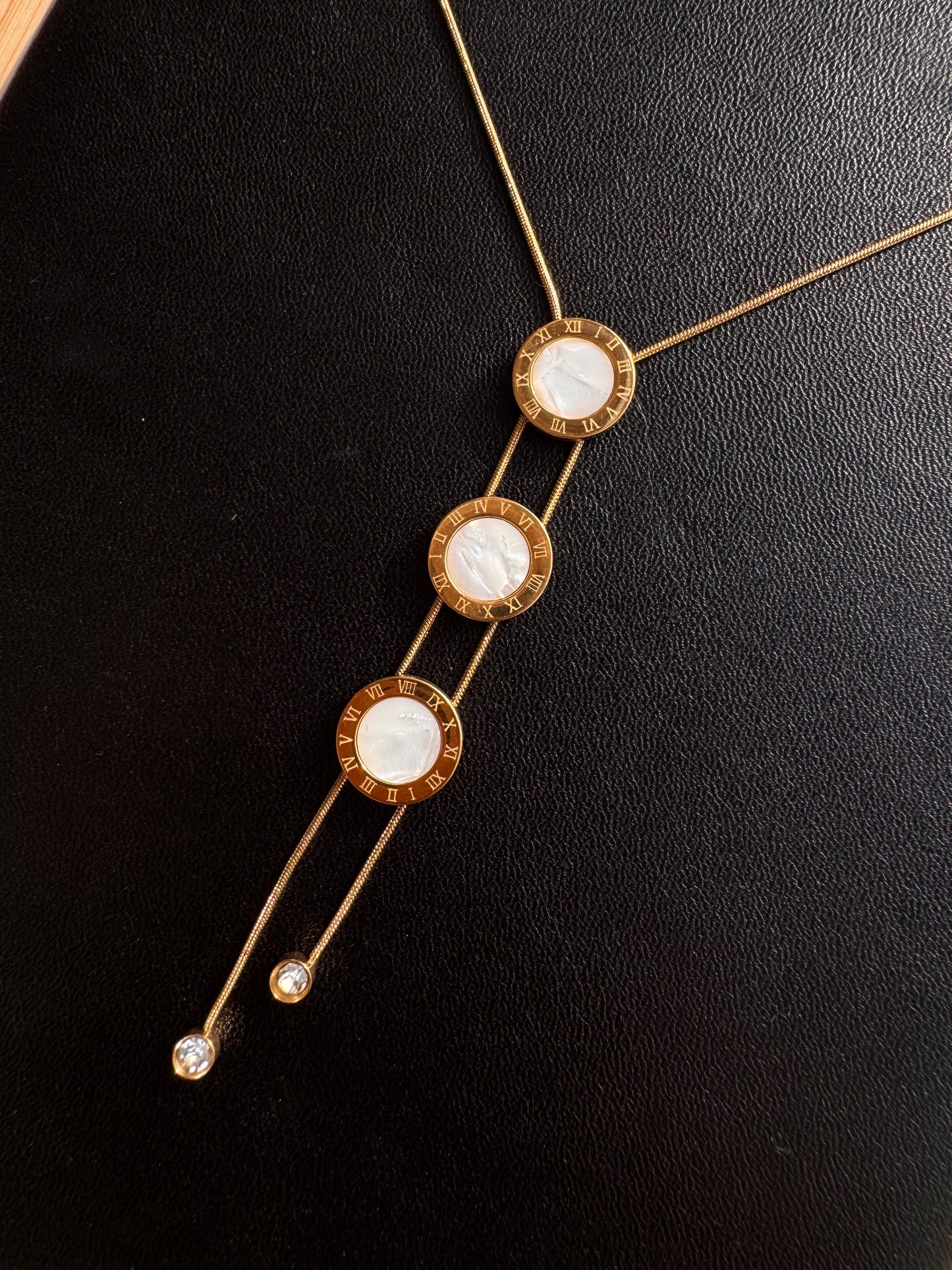 Celeste Roman Drop Necklace