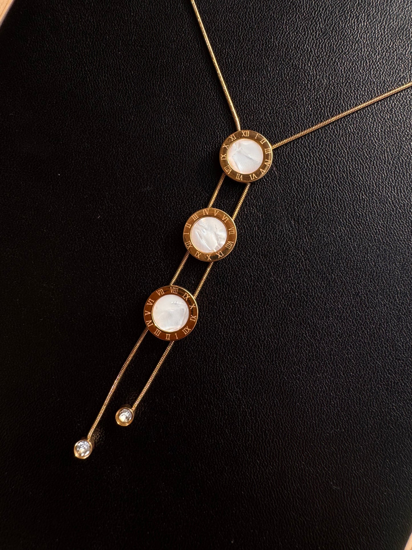 Celeste Roman Drop Necklace