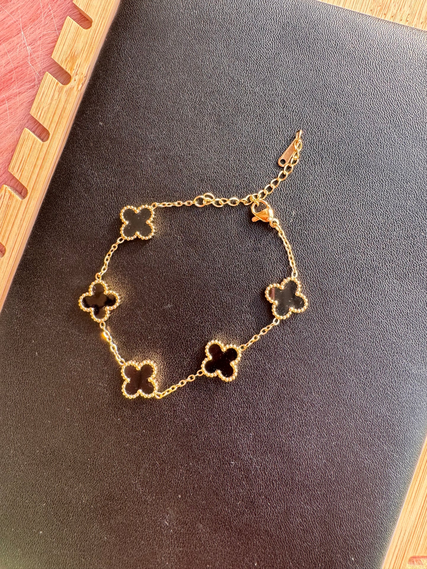 Midnight Clover Bracelet