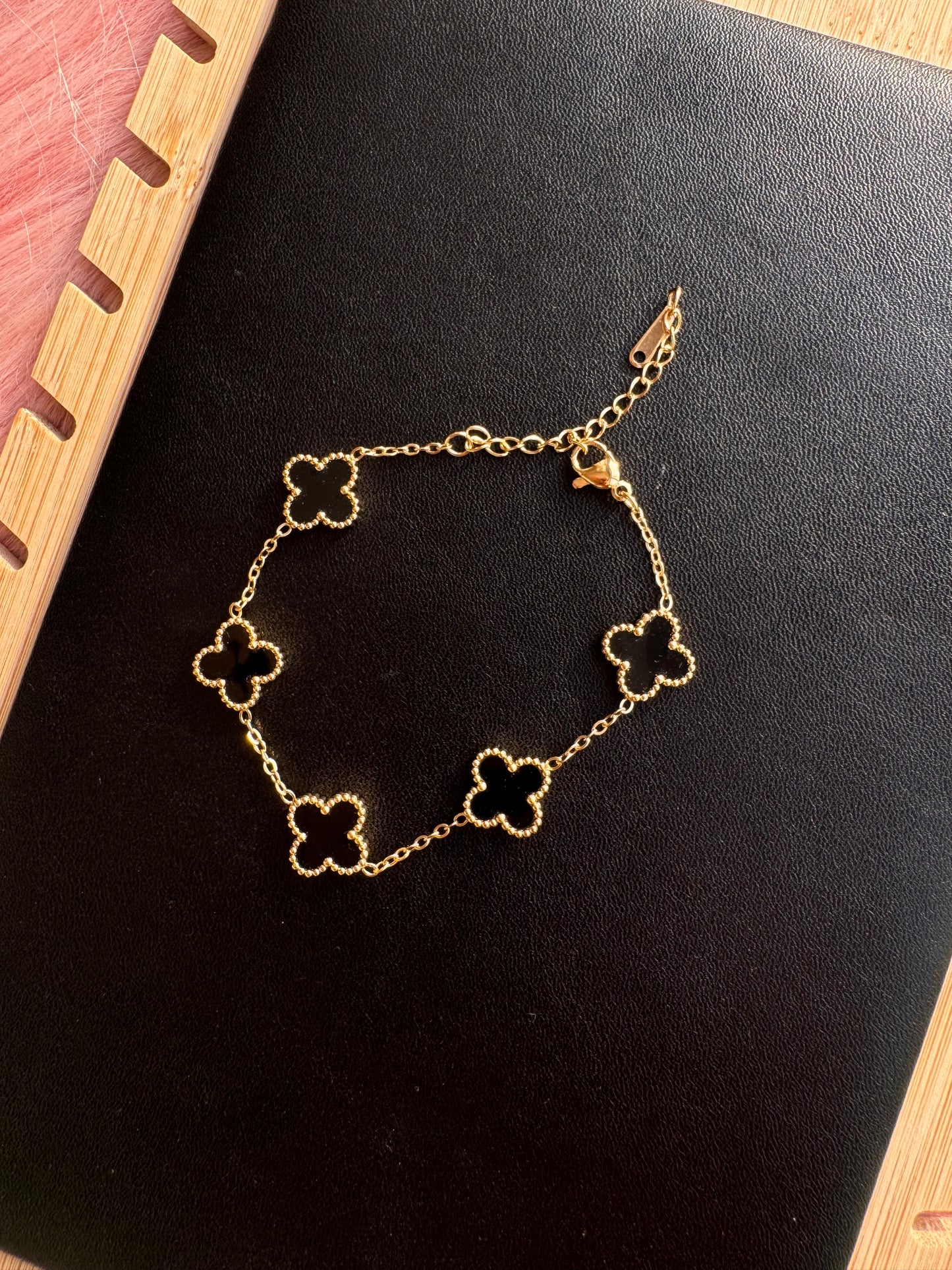 Midnight Clover Bracelet
