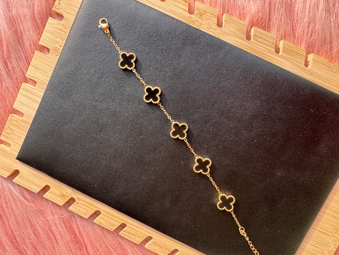 Midnight Clover Bracelet