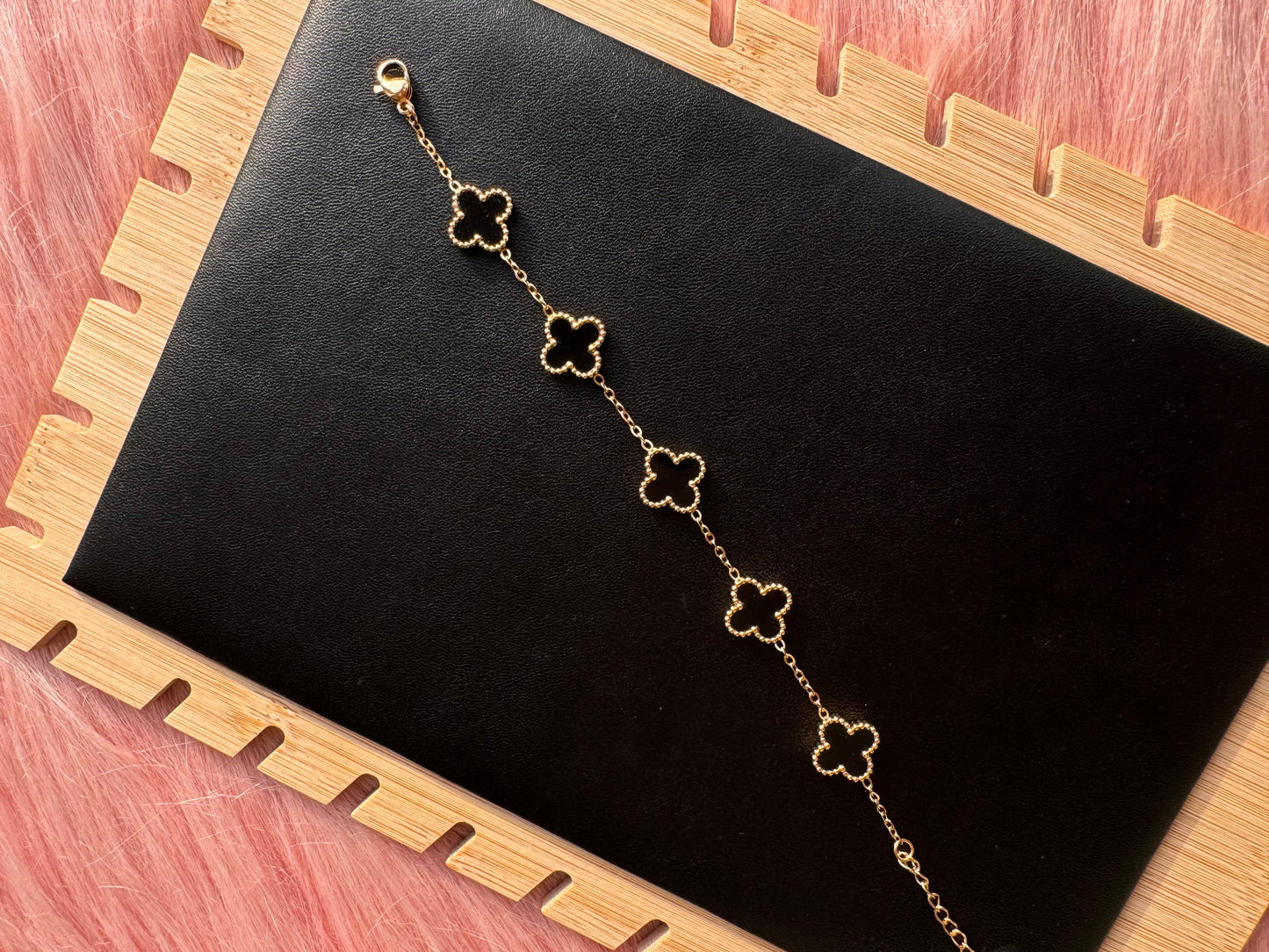 Midnight Clover Bracelet