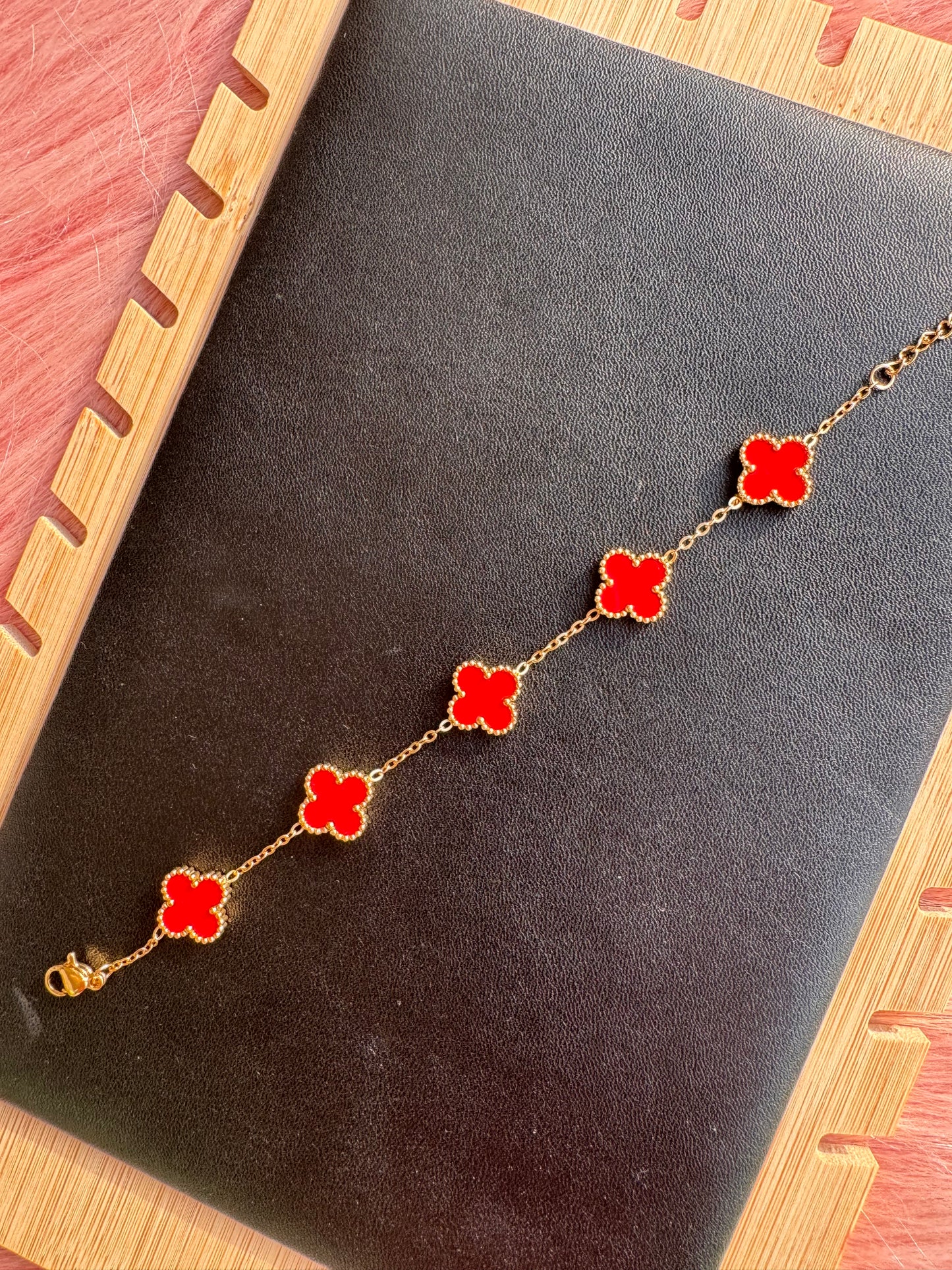 Crimson Clover Bracelet