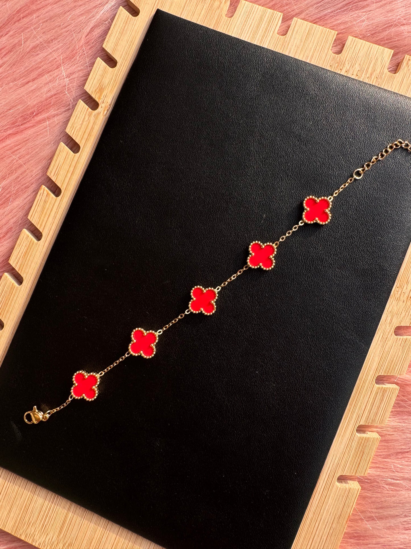 Crimson Clover Bracelet