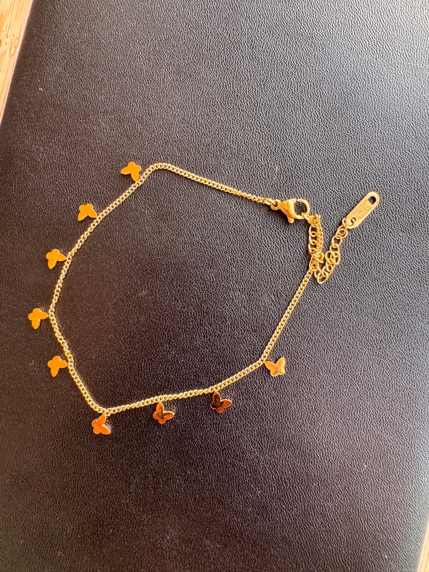 Mini Butterfly Charm Chain Bracelet