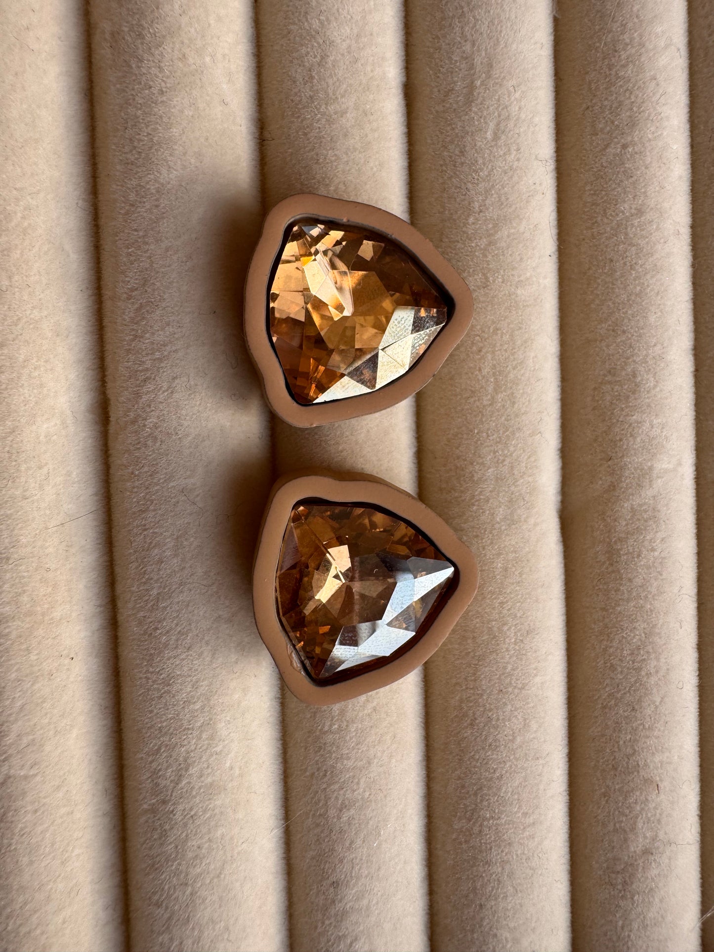 Amber Glow Resin Studs