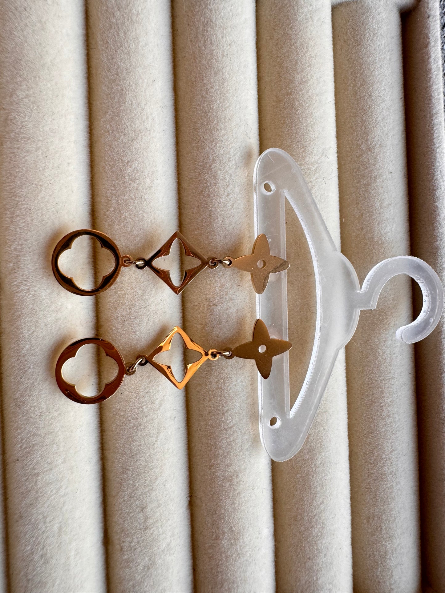 Geometric Bloom Dangle Earrings