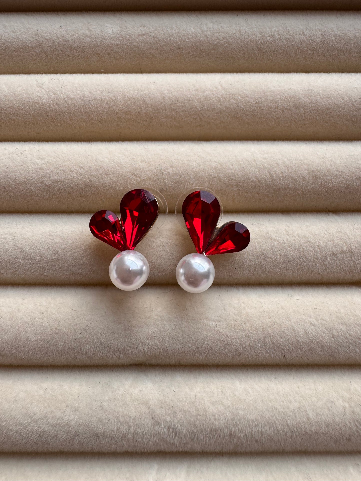 Ruby Bloom Pearl Studs