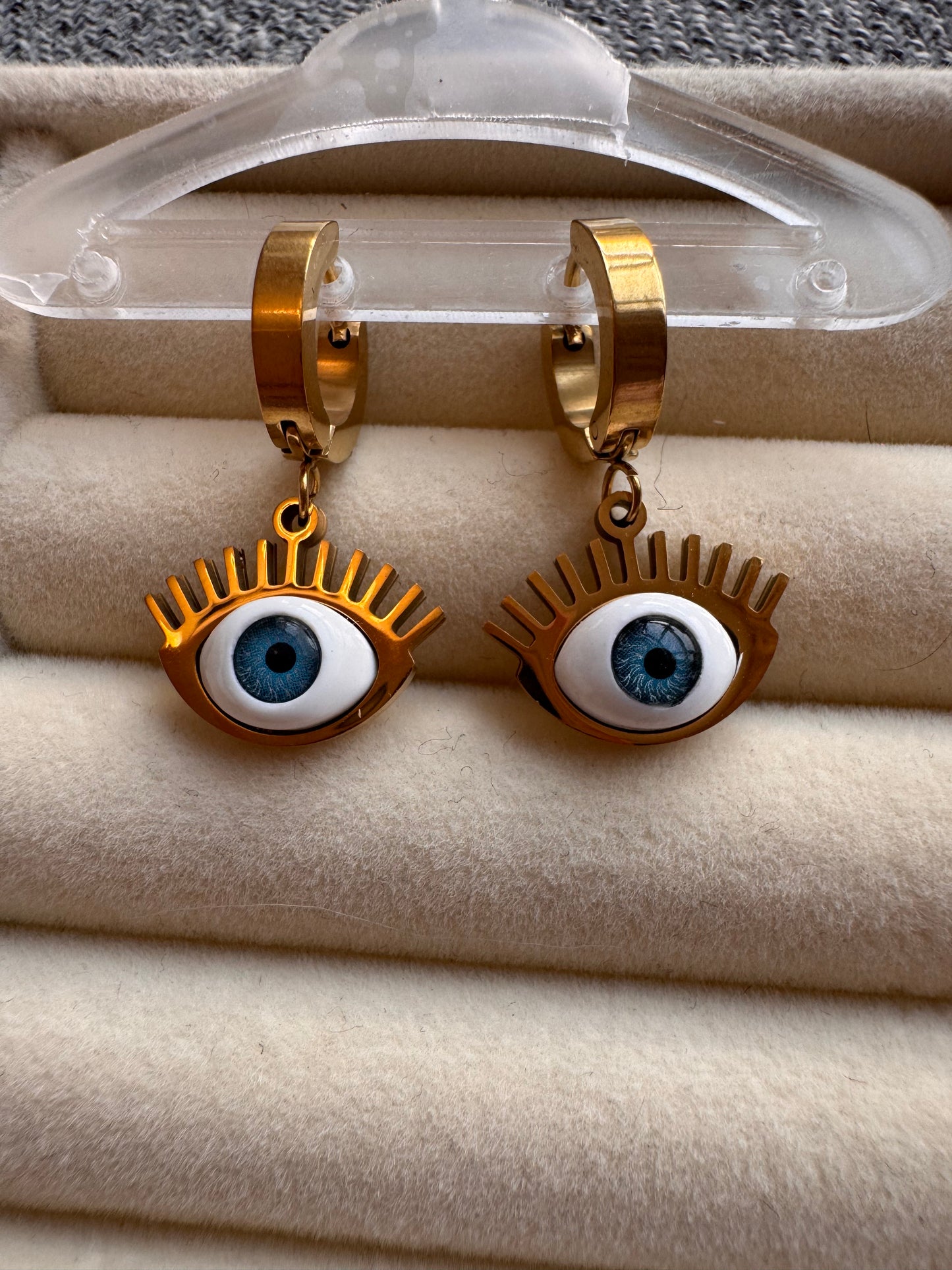 Evil Eye Lash Hoops