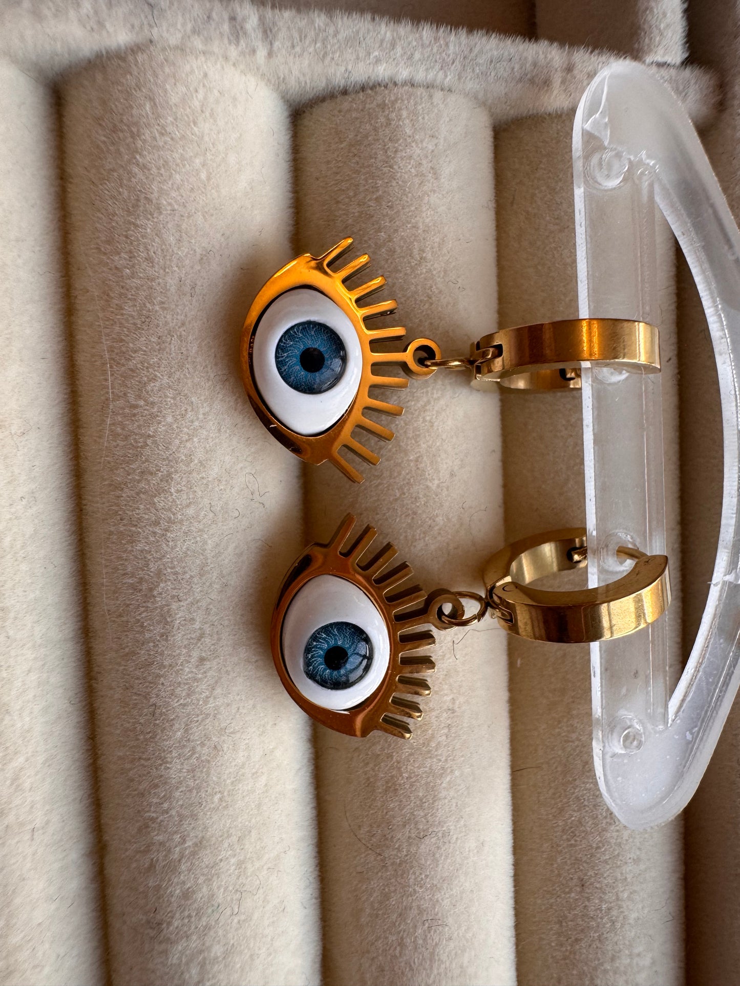 Evil Eye Lash Hoops