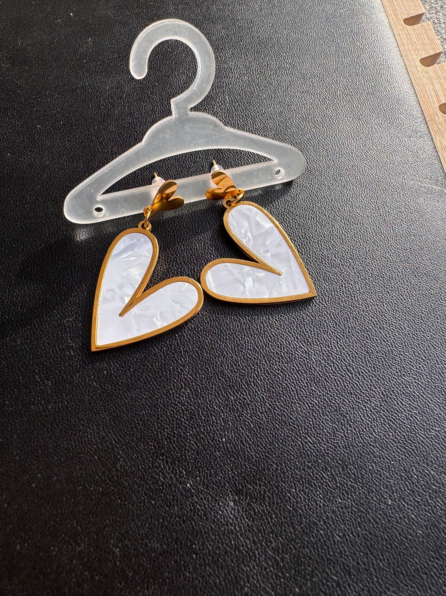 Iridescent Acrylic Heart Drops