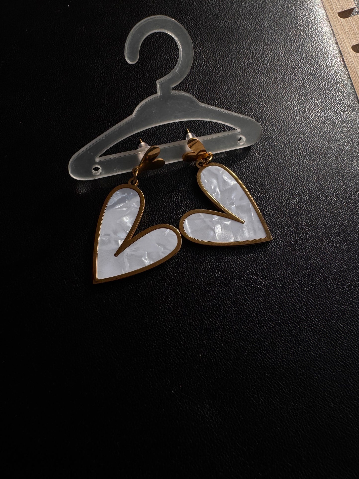 Iridescent Acrylic Heart Drops