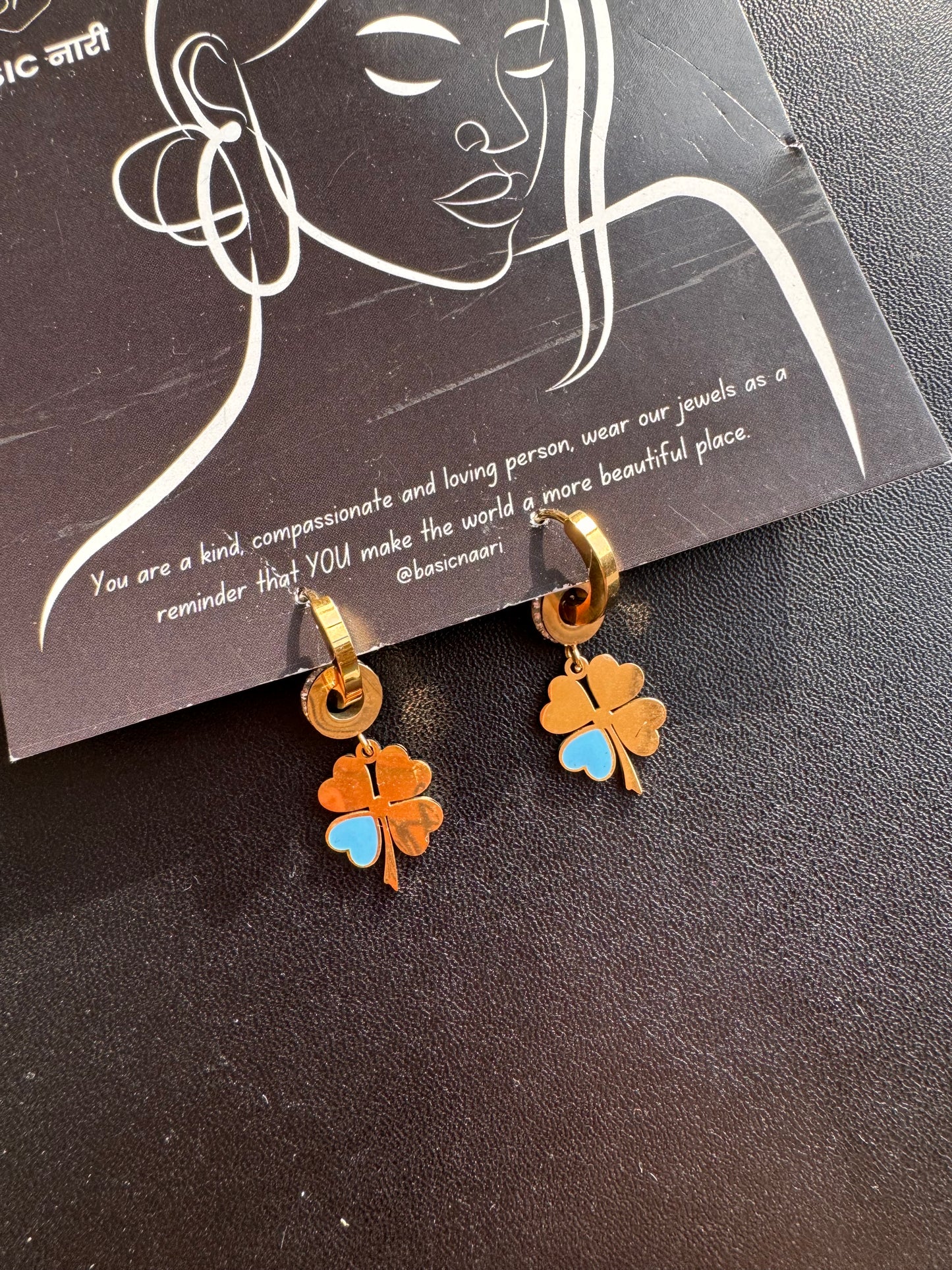 Lucky Clover Drop Hoops