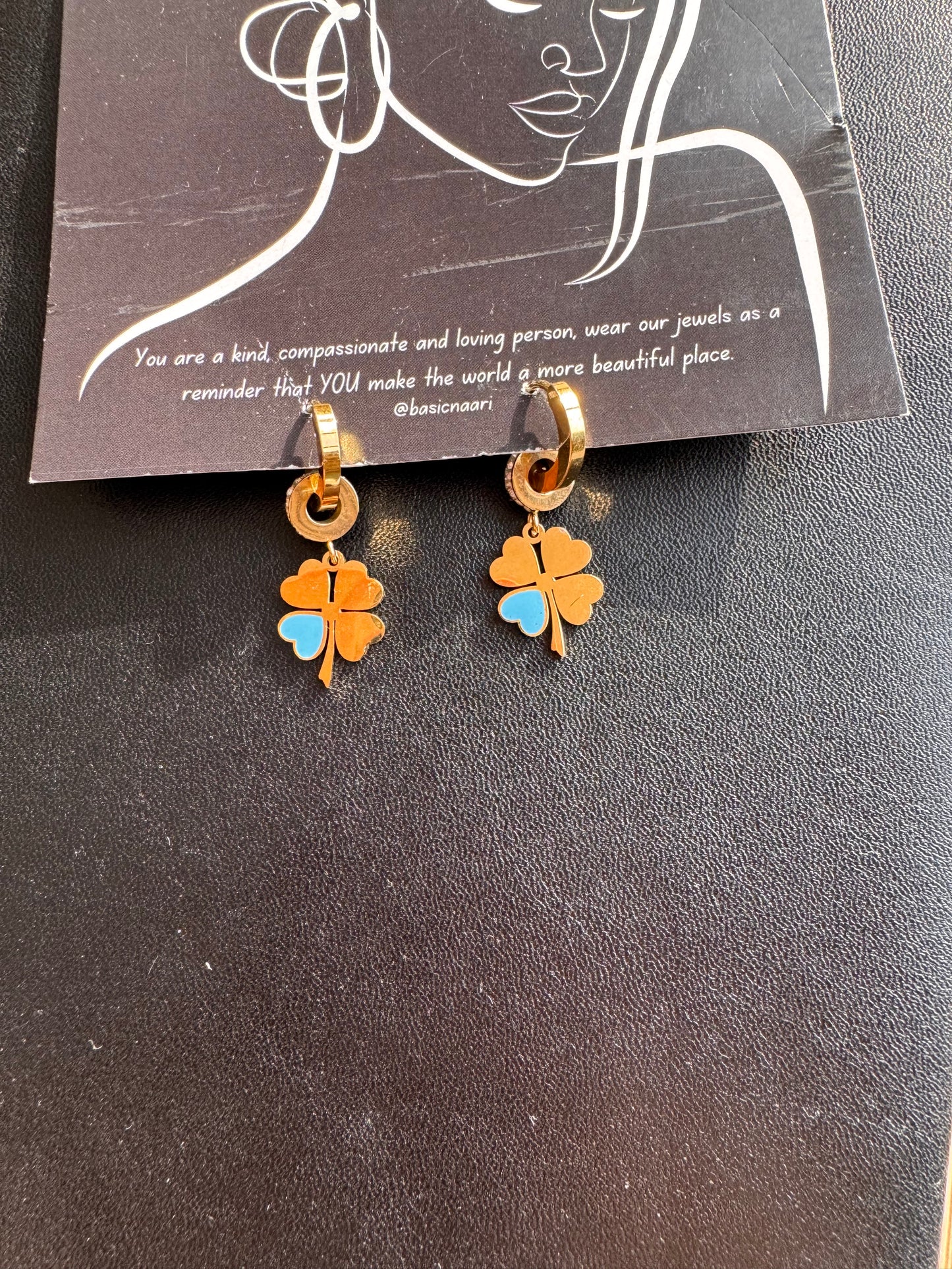 Lucky Clover Drop Hoops