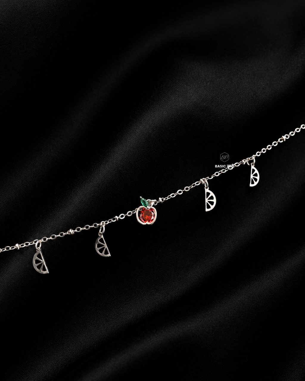 The Silver Orchard Harvest Charm Anklet