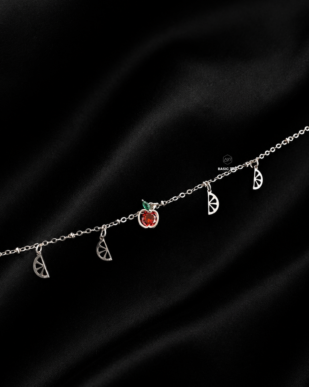 The Silver Orchard Harvest Charm Anklet