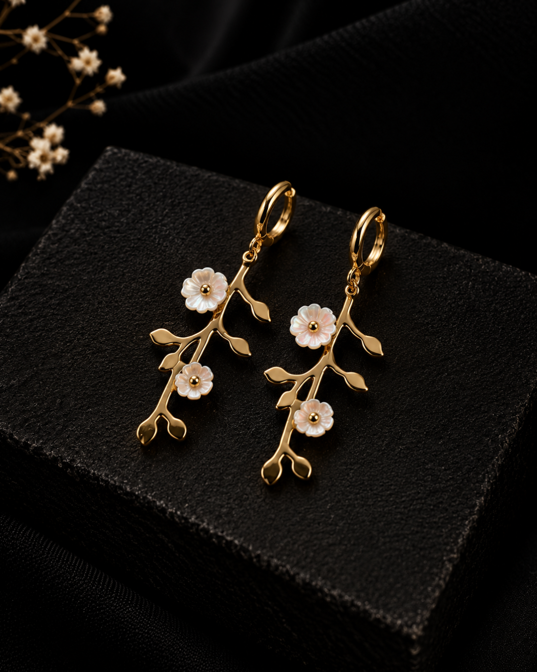 Blossom Branch Drop Earrings