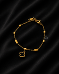 The Geometric Clover Charm Bracelet