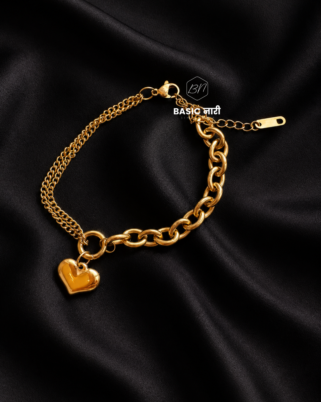 The Asymmetric Puffy Heart Bracelet