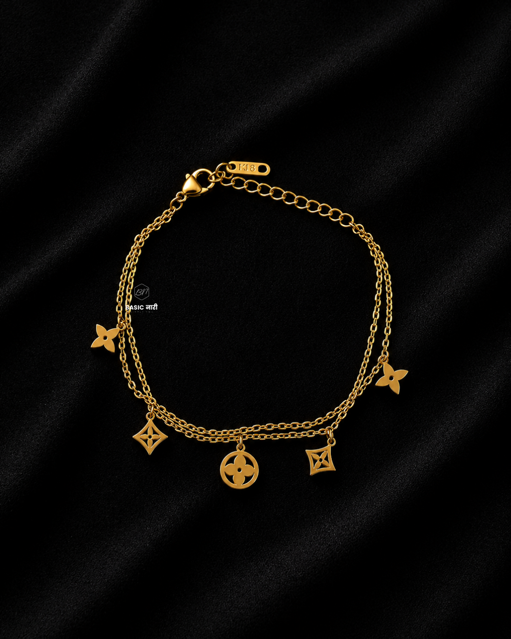 The Monogram Charm Layered Bracelet