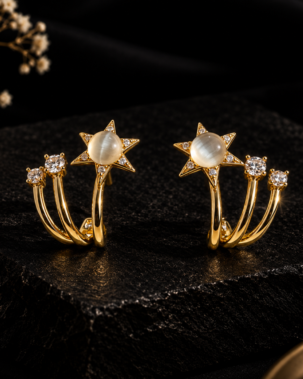 Celestial Glow Ear Climbers