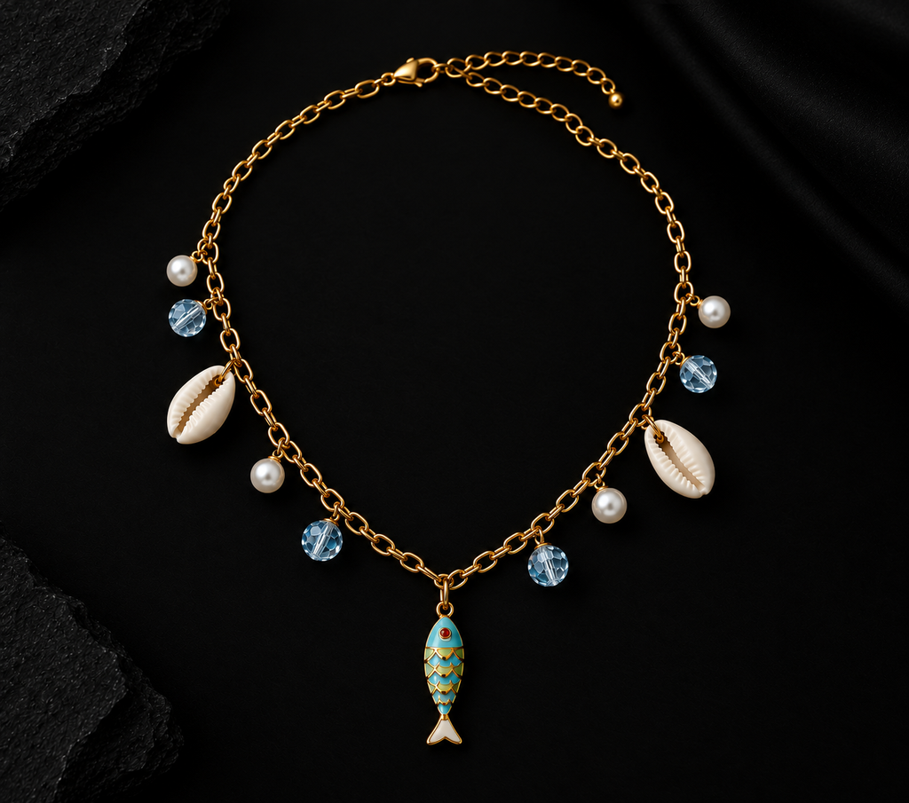 Coastal Chic Beach Fish Necklace