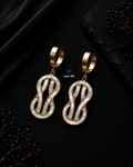The Shell Drop Huggie Earrings