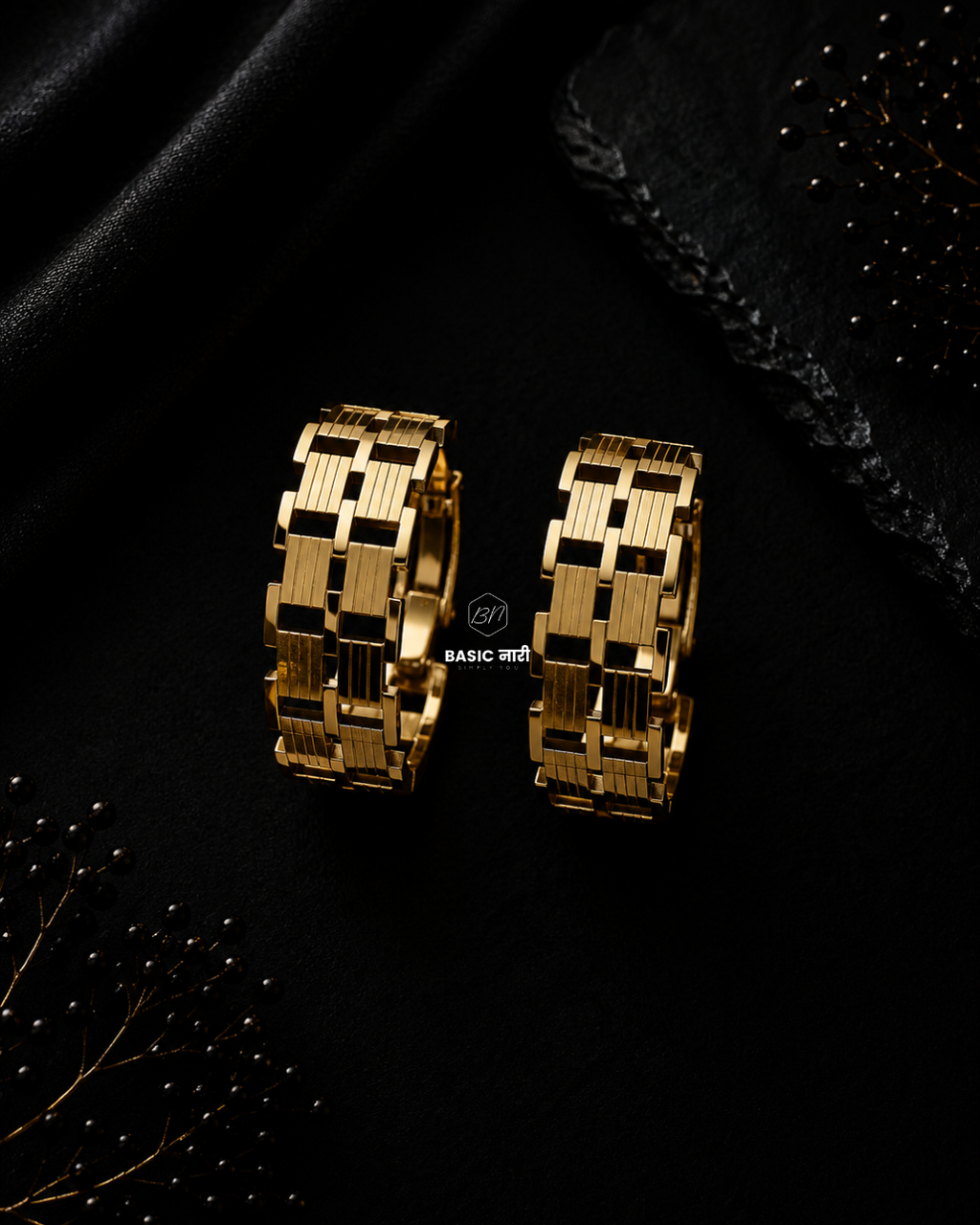 The Link Wide Hoop Earrings
