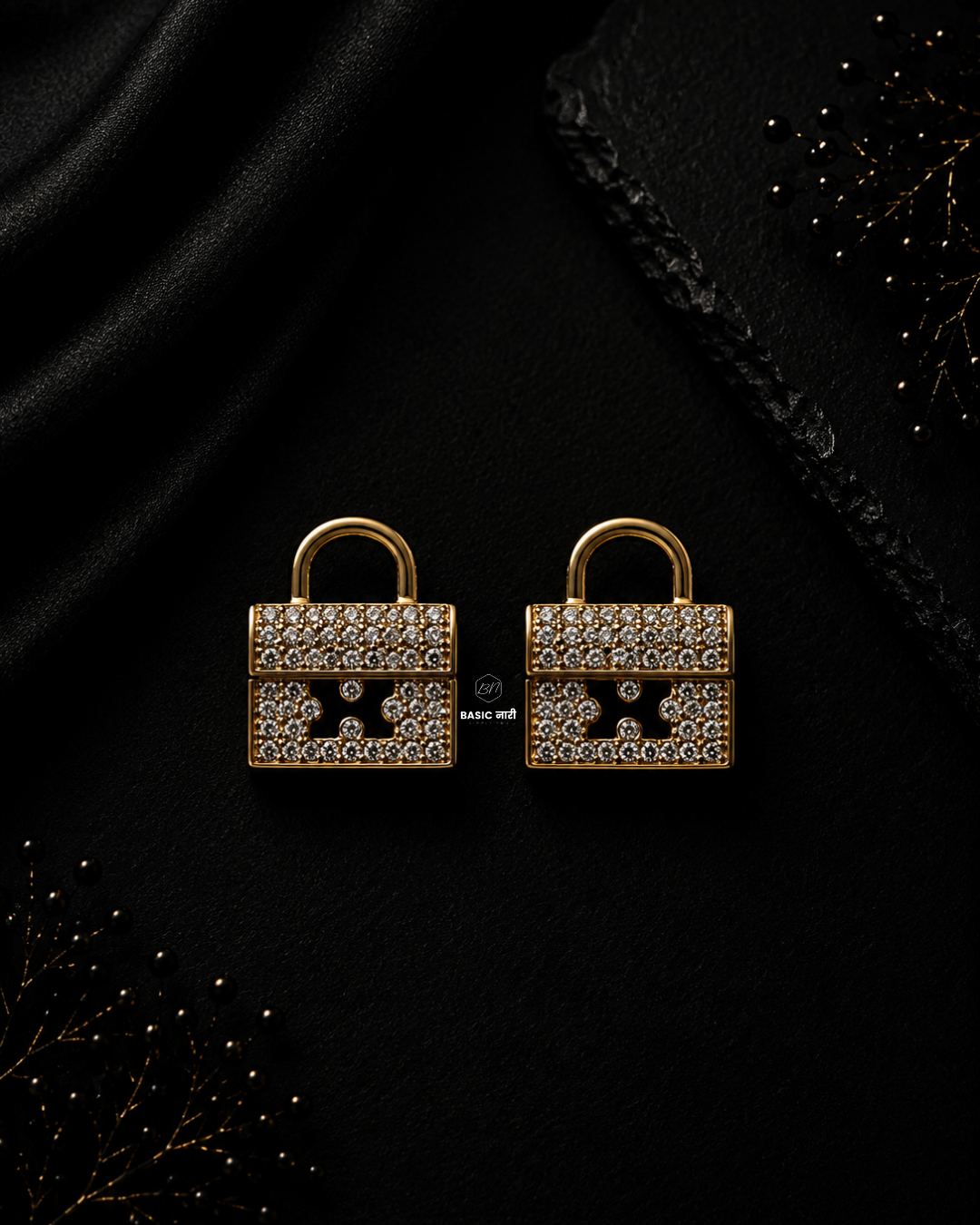 The Handbag Crystal Stud Earrings