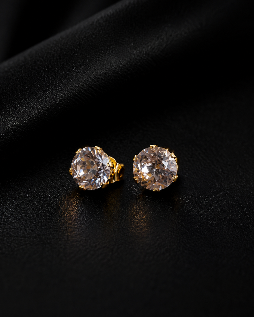 The Classic Solitaire CZ Gold Studs