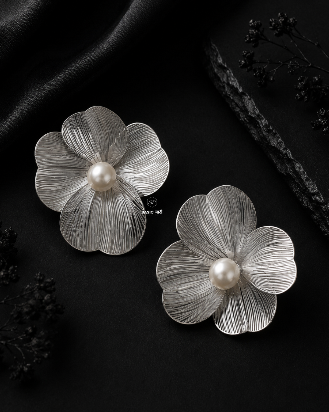 The Gul-Aura Textured Pearl Studs