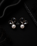The Midnight Bloom Pearl Studs
