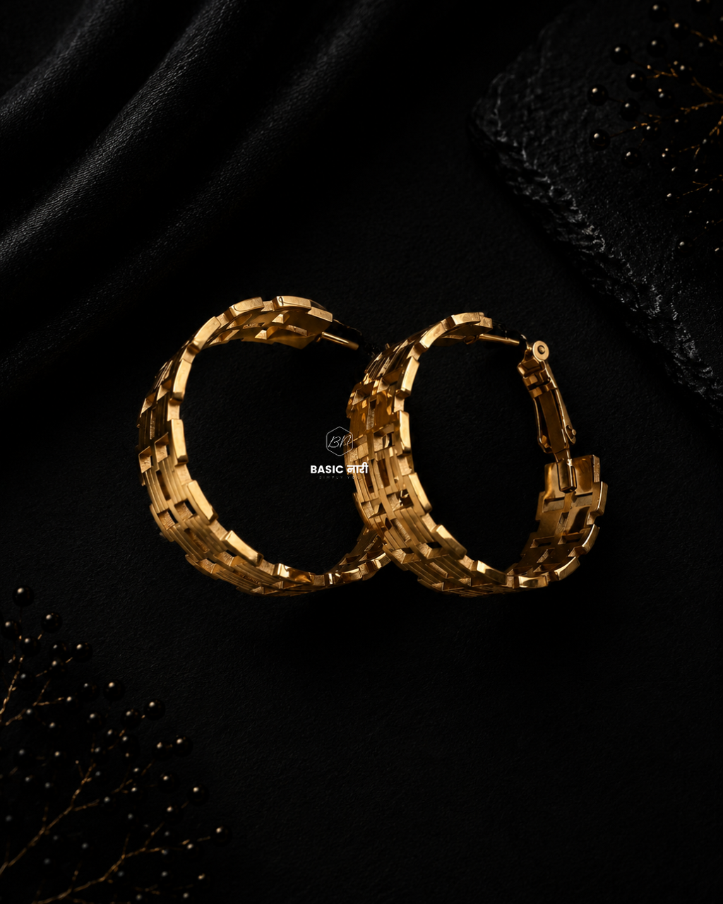 The Link Wide Hoop Earrings