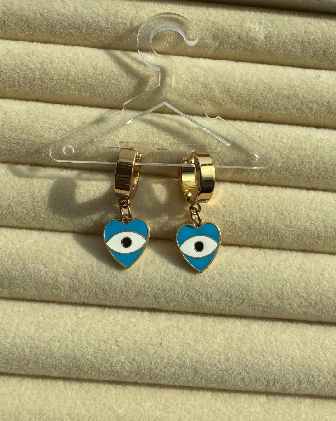Amulet of Love Evil Eye Huggie Earrings