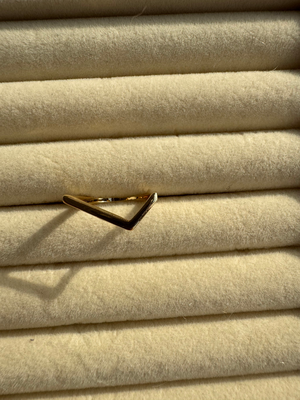 The Sculpted Chevron Frame Ring