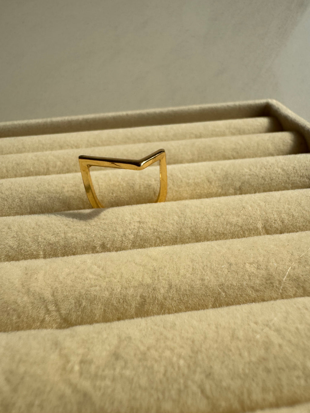 The Sculpted Chevron Frame Ring
