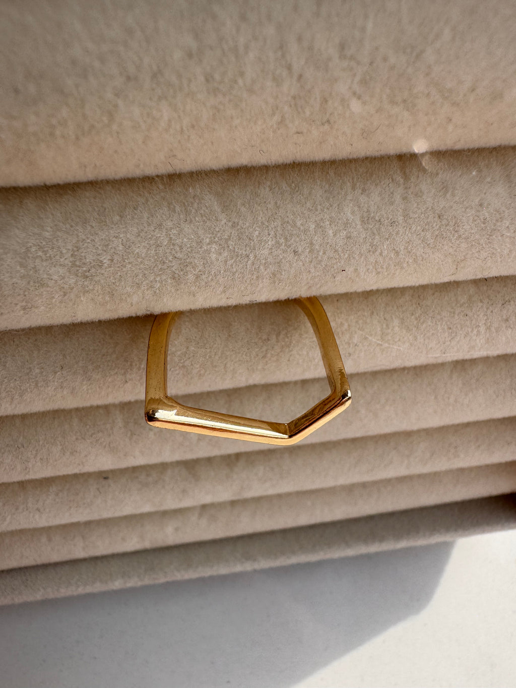 The Sculpted Chevron Frame Ring