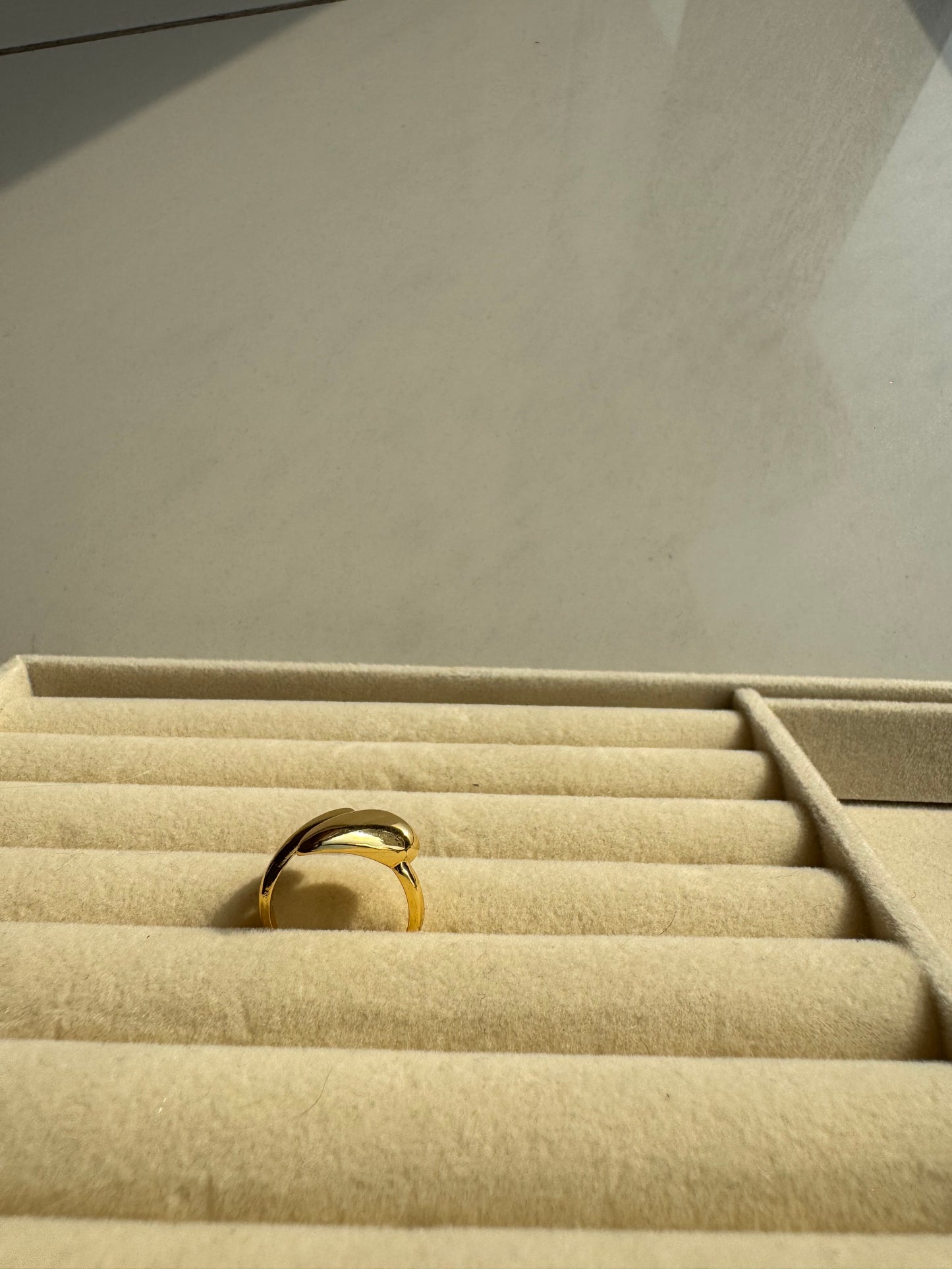 Duo Teardrop Open Ring