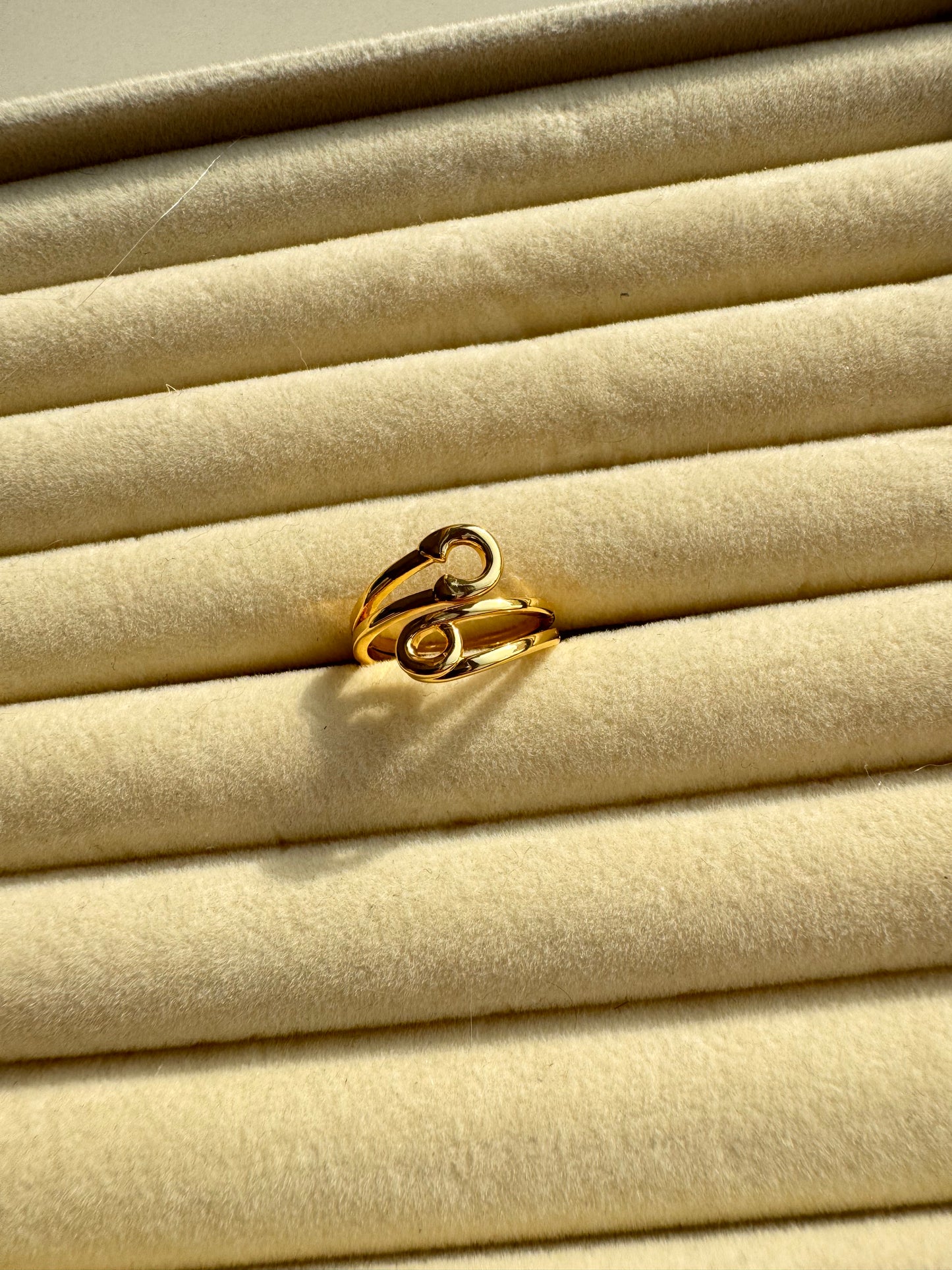 Spiraling Open Coil Ring