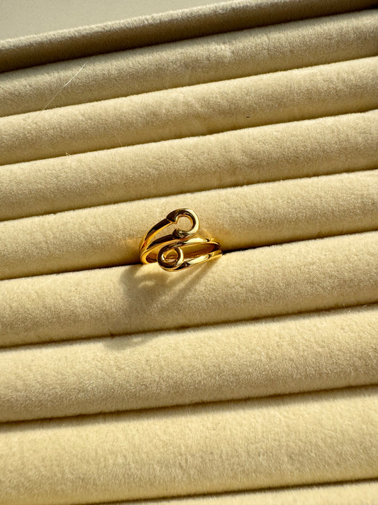 Spiraling Open Coil Ring