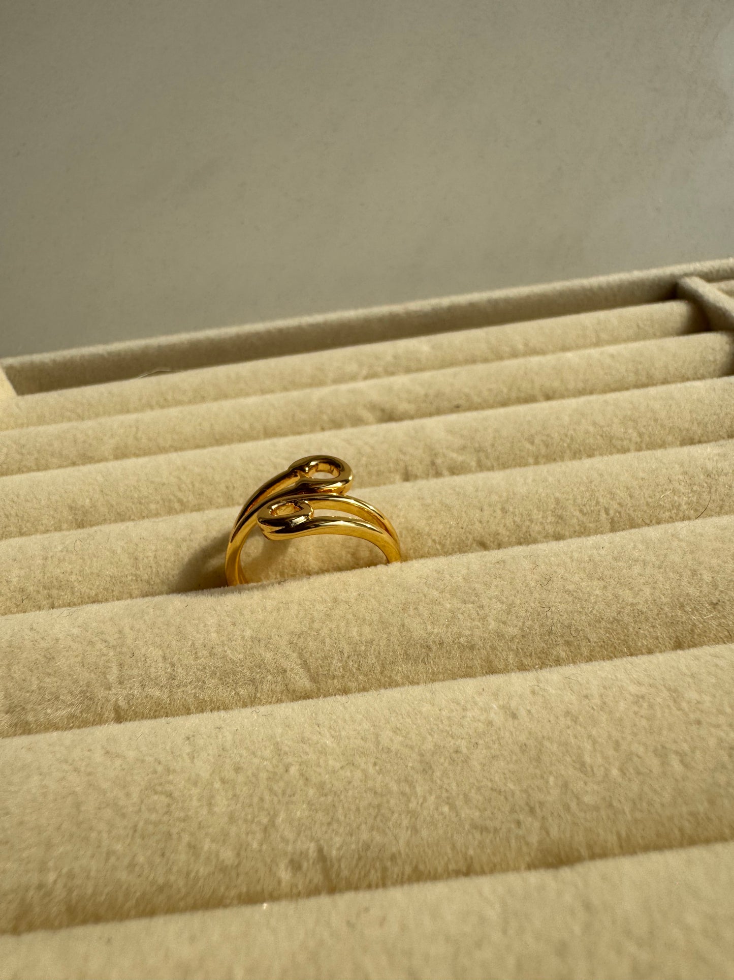 Spiraling Open Coil Ring