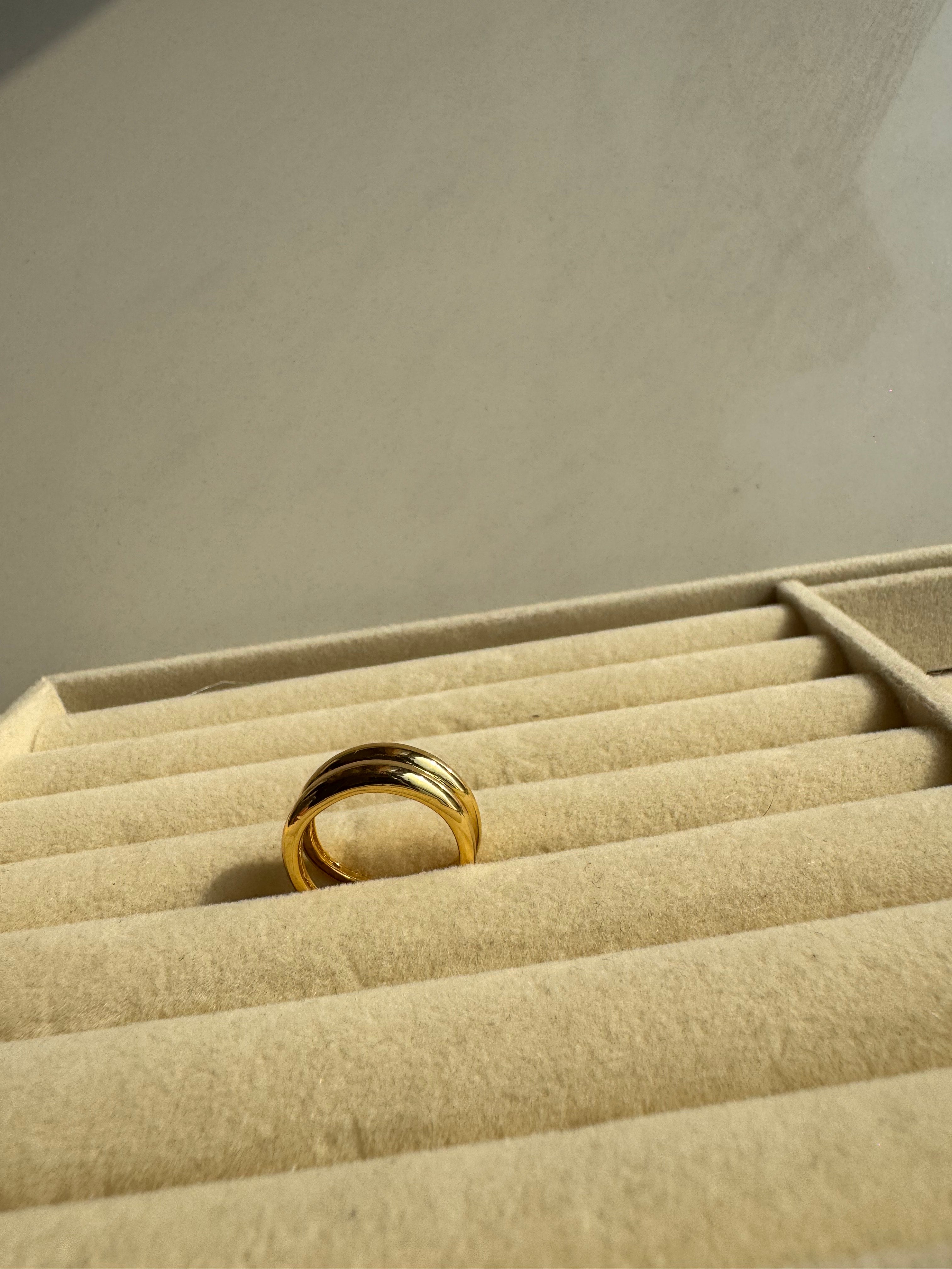 The Sculpted Dome Croissant Ring