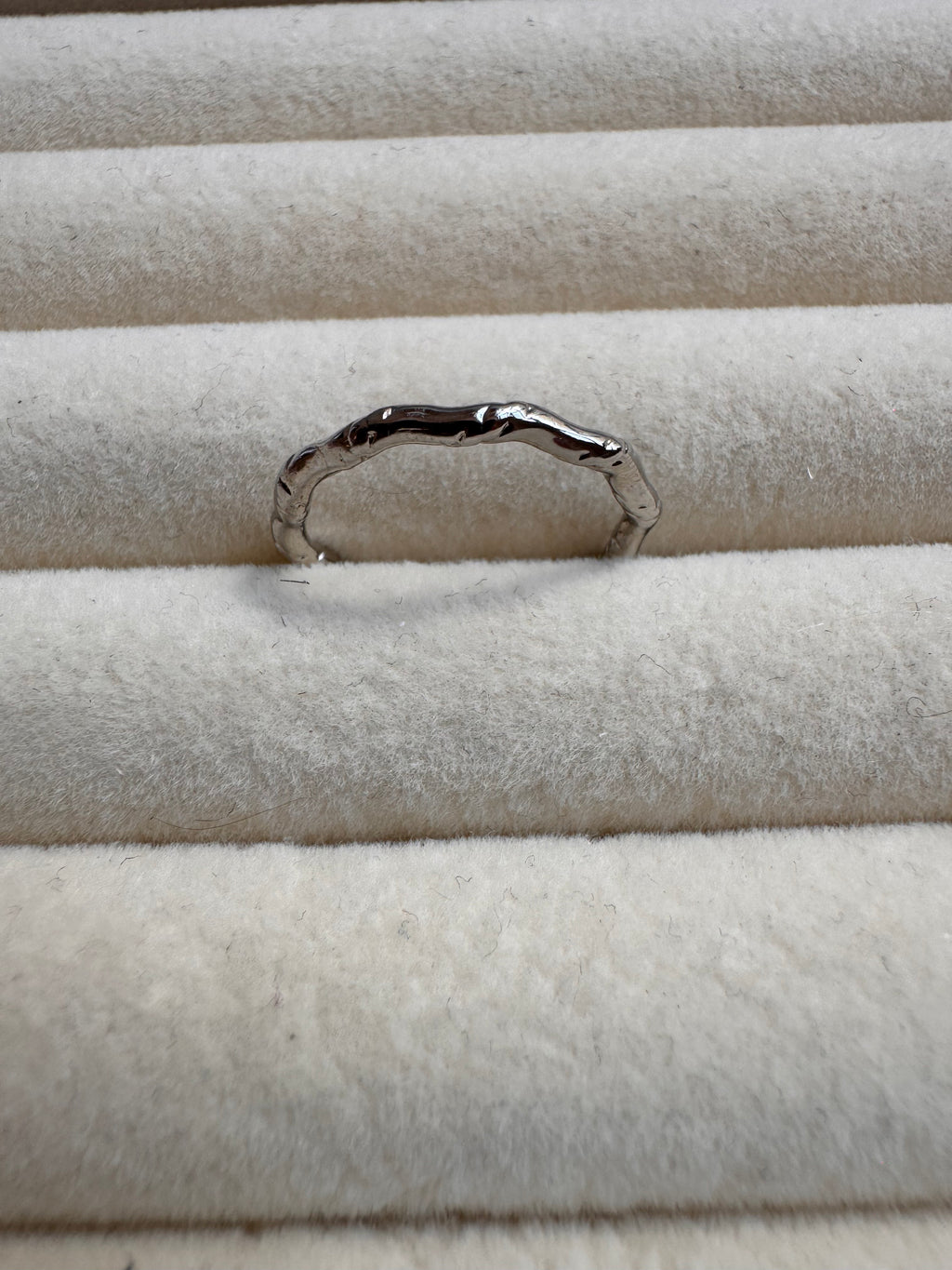 Silver Organic Wavy Band Ring